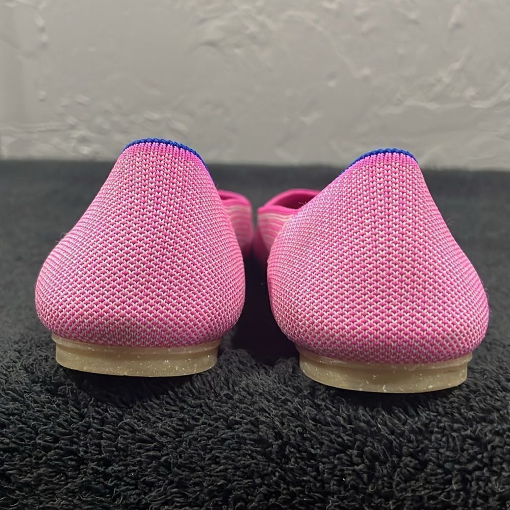 🔥 ROTHY’S Flats Square Toe Slipper Loafers -RETIRED Strawberry Ice Color -Sz 8. - Picture 5 of 11